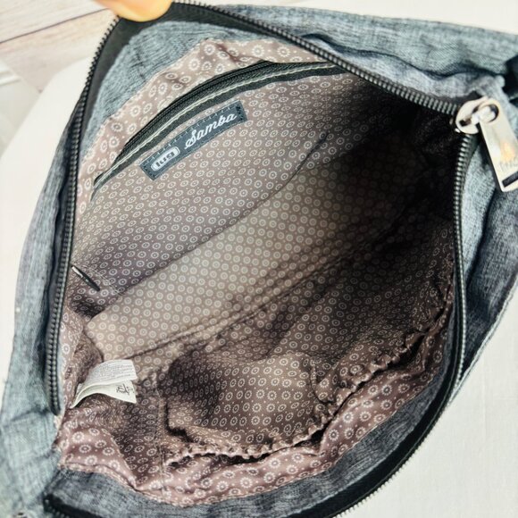 Lug Samba Quilted Gray Crossbody Textured Cloth Design - Picture 9 of 14